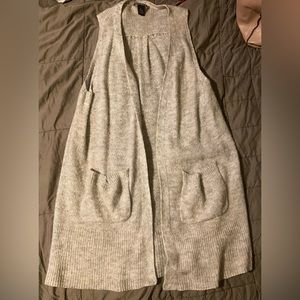 Lucky Brand Wool Sleeveless Sweater Vest Cardigan